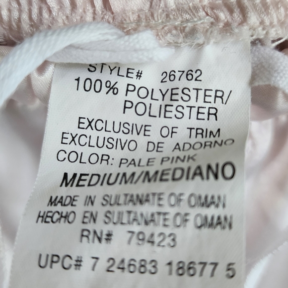 Vintage 80's Secret Treasures Blush Floral Lace Pajama Top And Bottoms - Picture 3 of 6